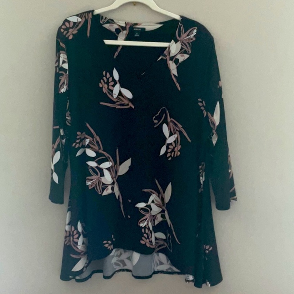 Alfani V-Neck Tunic w/Floral Print XL
